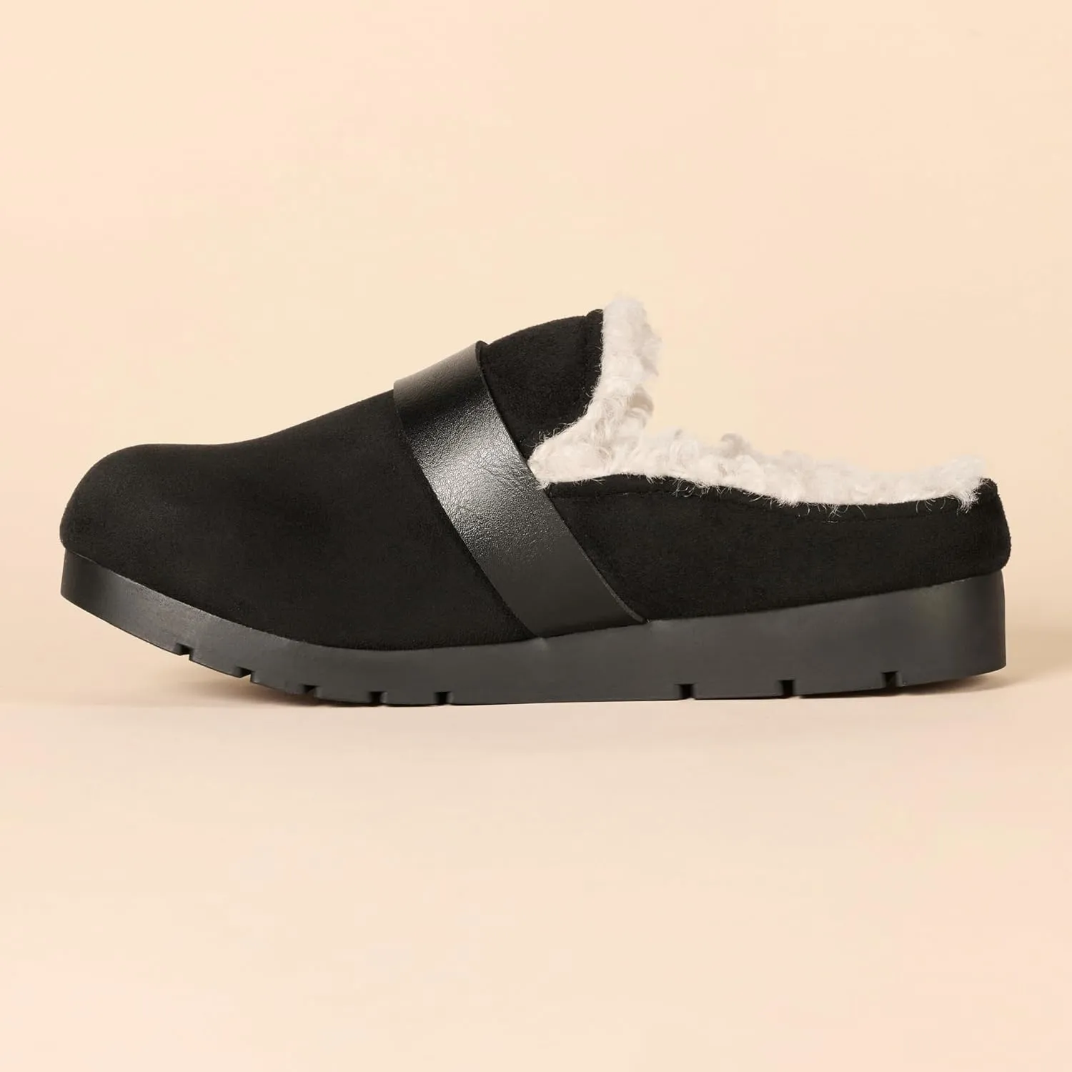 Amazon Essentials Women's Backless Shearling Memory Foam Mule