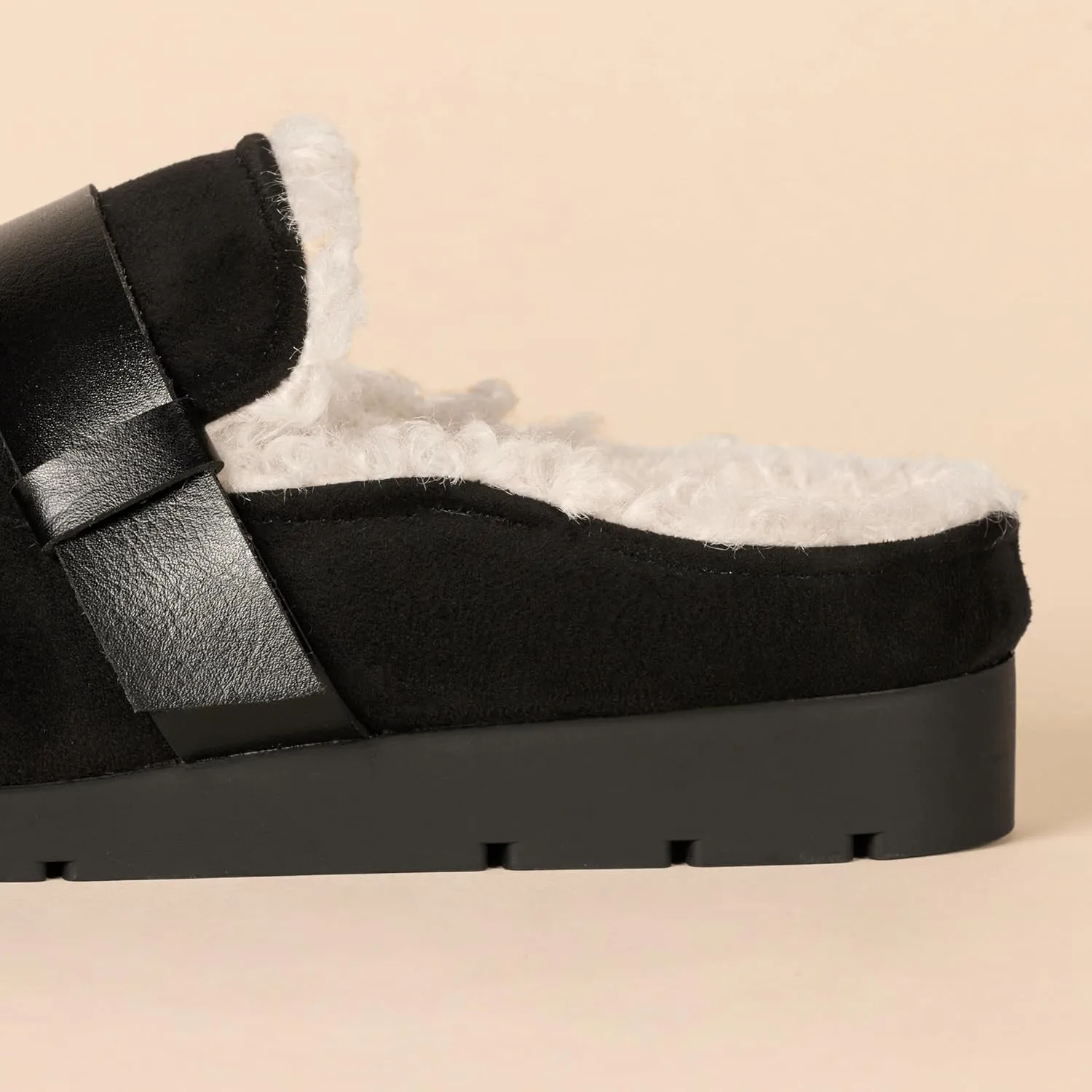 Amazon Essentials Women's Backless Shearling Memory Foam Mule
