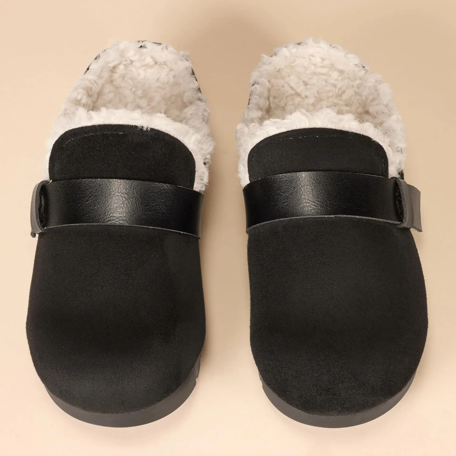 Amazon Essentials Women's Backless Shearling Memory Foam Mule