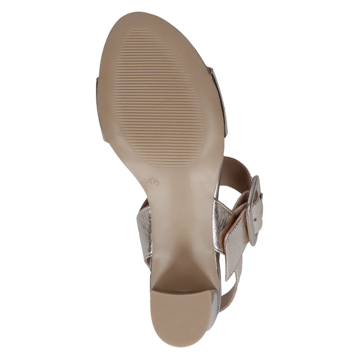 Caprice Stylish Gold Heel with Buckle Strap