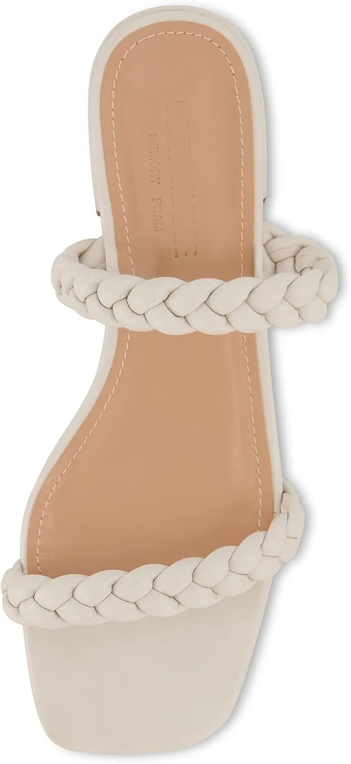 CUSHIONAIRE Women's Nestar Braided Low Block Heel Sandal  Memory Foam