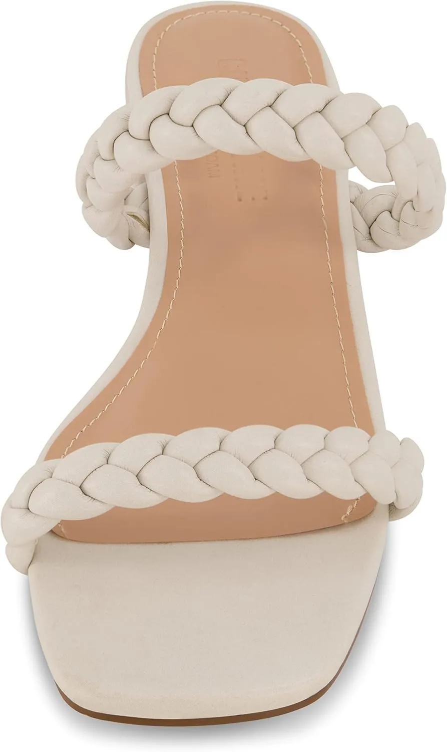 CUSHIONAIRE Women's Nestar Braided Low Block Heel Sandal Memory Foam