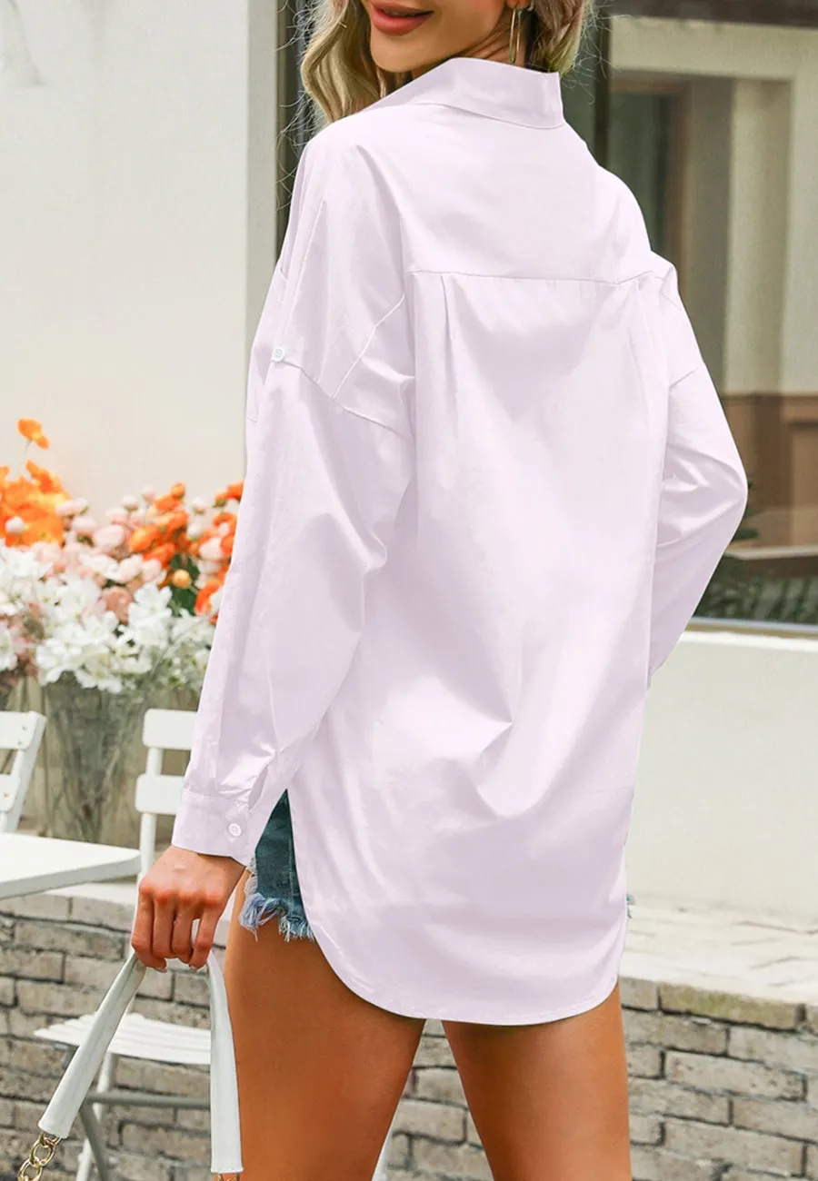 Drop Shoulder Button Down Polo