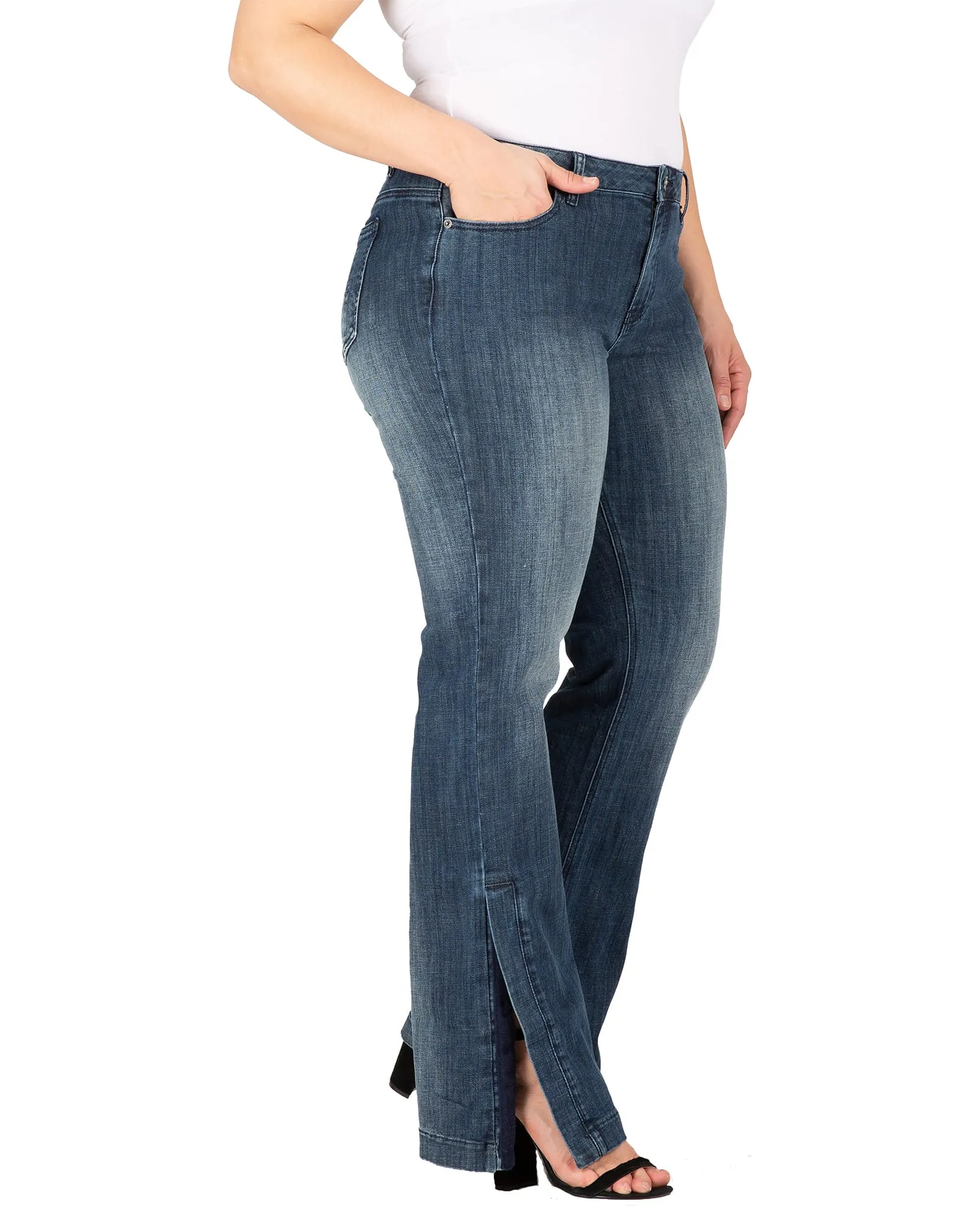 Ellen High Waist Flared Jeans | Medium Blue