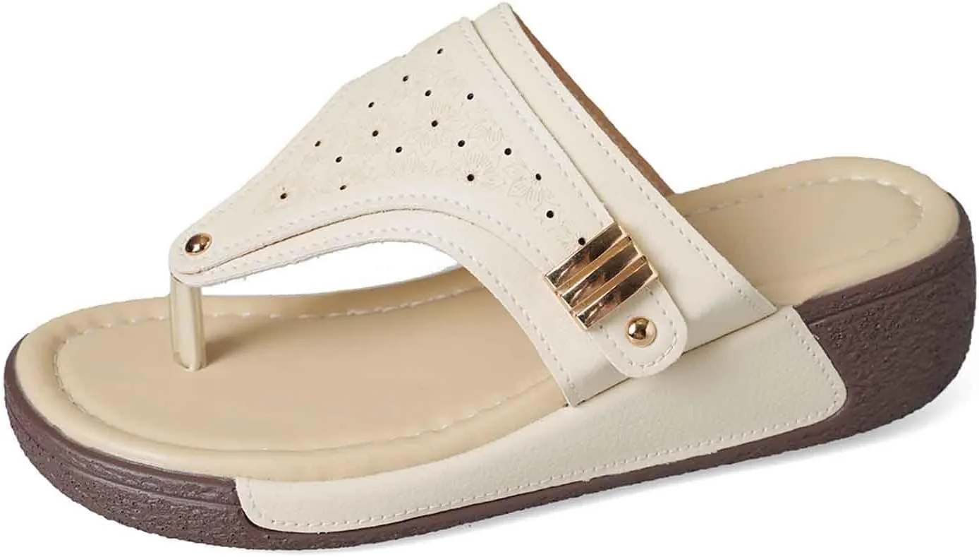 Flip Flops Dressy: Comfortable Sandals - Walking Summer Slip On Casual Bohemian Flower Thong Sandal Shoes Women Heels