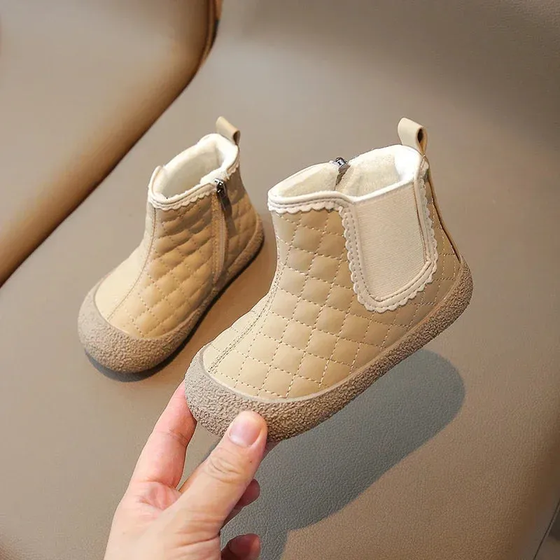 Girls Non-Slip, Waterproof And Warm Ankle Length Boots