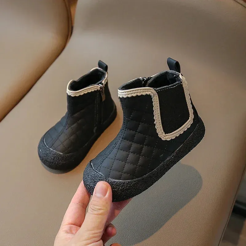 Girls Non-Slip, Waterproof And Warm Ankle Length Boots