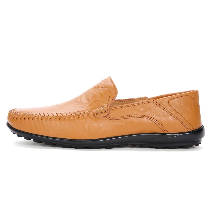 Handmade Soft Mocassin Homme Slip On Boat