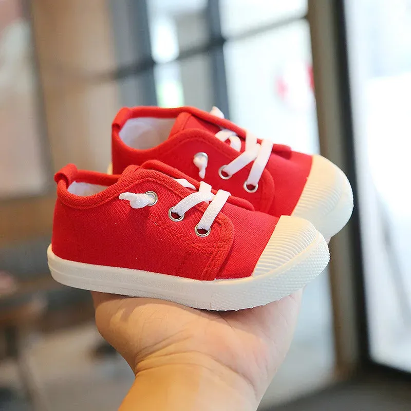 Kids Boys Lace-up Casual Canvas Shoes/Sneakers