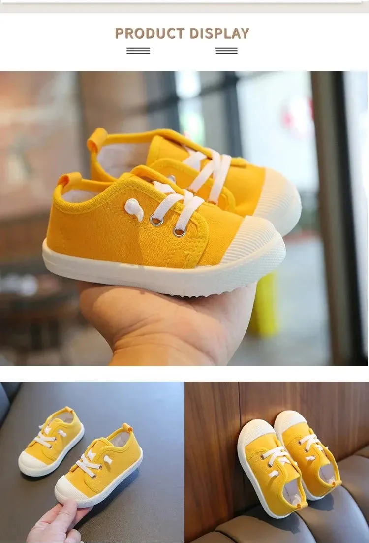 Kids Boys Lace-up Casual Canvas Shoes/Sneakers