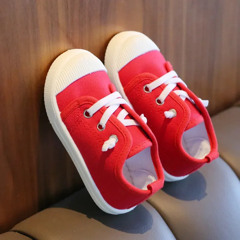 Kids Boys Lace-up Casual Canvas Shoes/Sneakers