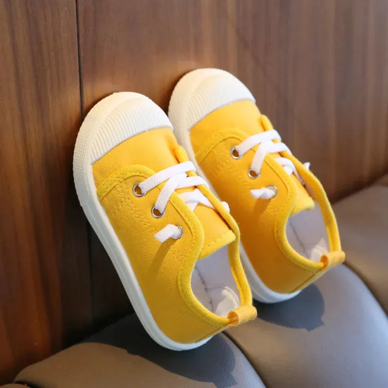Kids Boys Lace-up Casual Canvas Shoes/Sneakers
