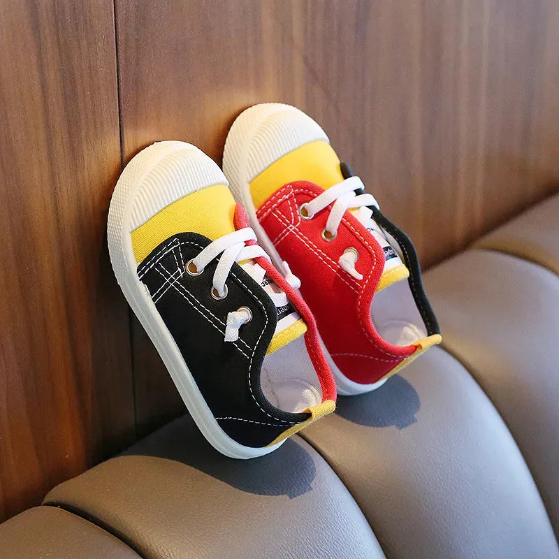 Kids Boys Lace-up Casual Canvas Shoes/Sneakers