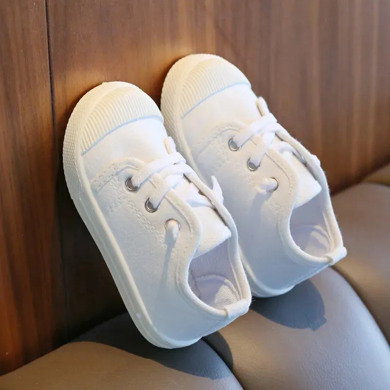 Kids Boys Lace-up Casual Canvas Shoes/Sneakers