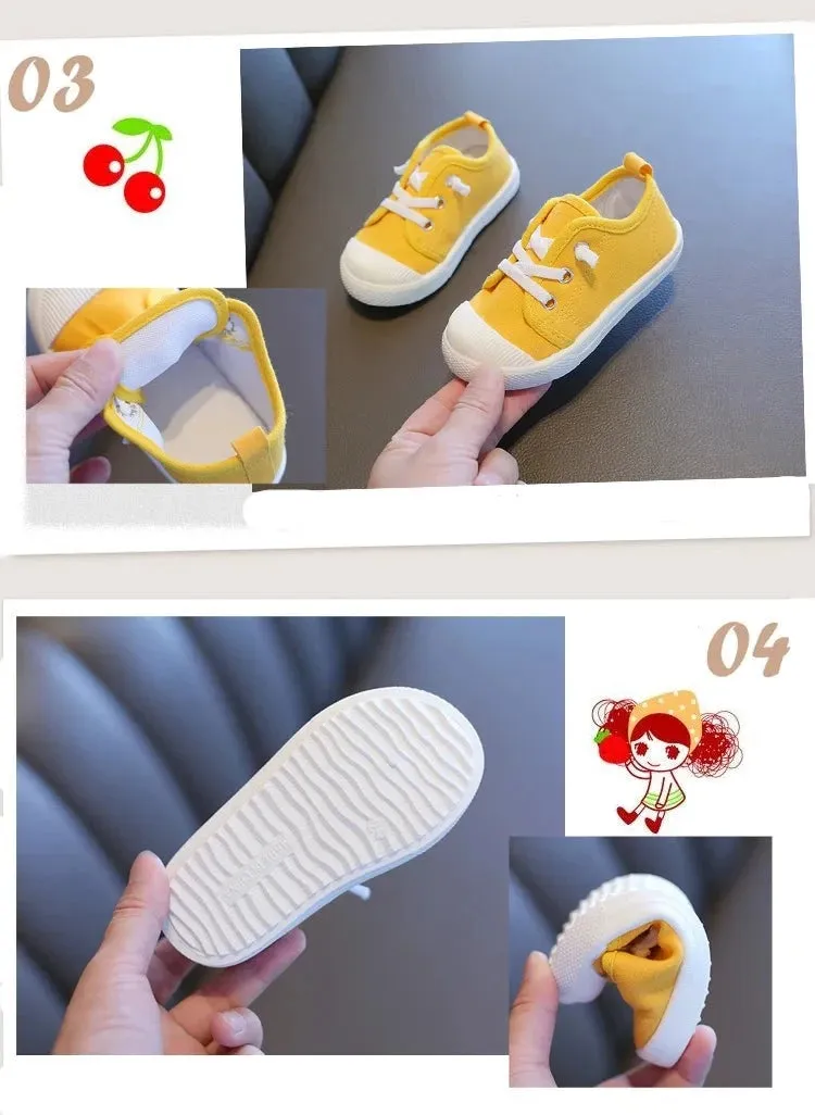 Kids Boys Lace-up Casual Canvas Shoes/Sneakers