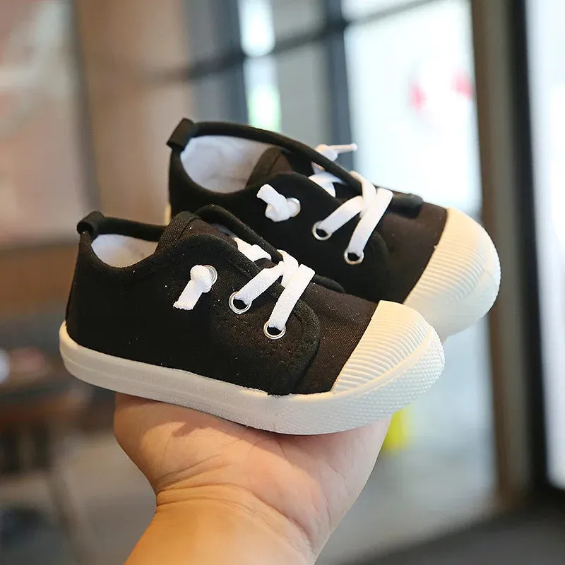 Kids Boys Lace-up Casual Canvas Shoes/Sneakers