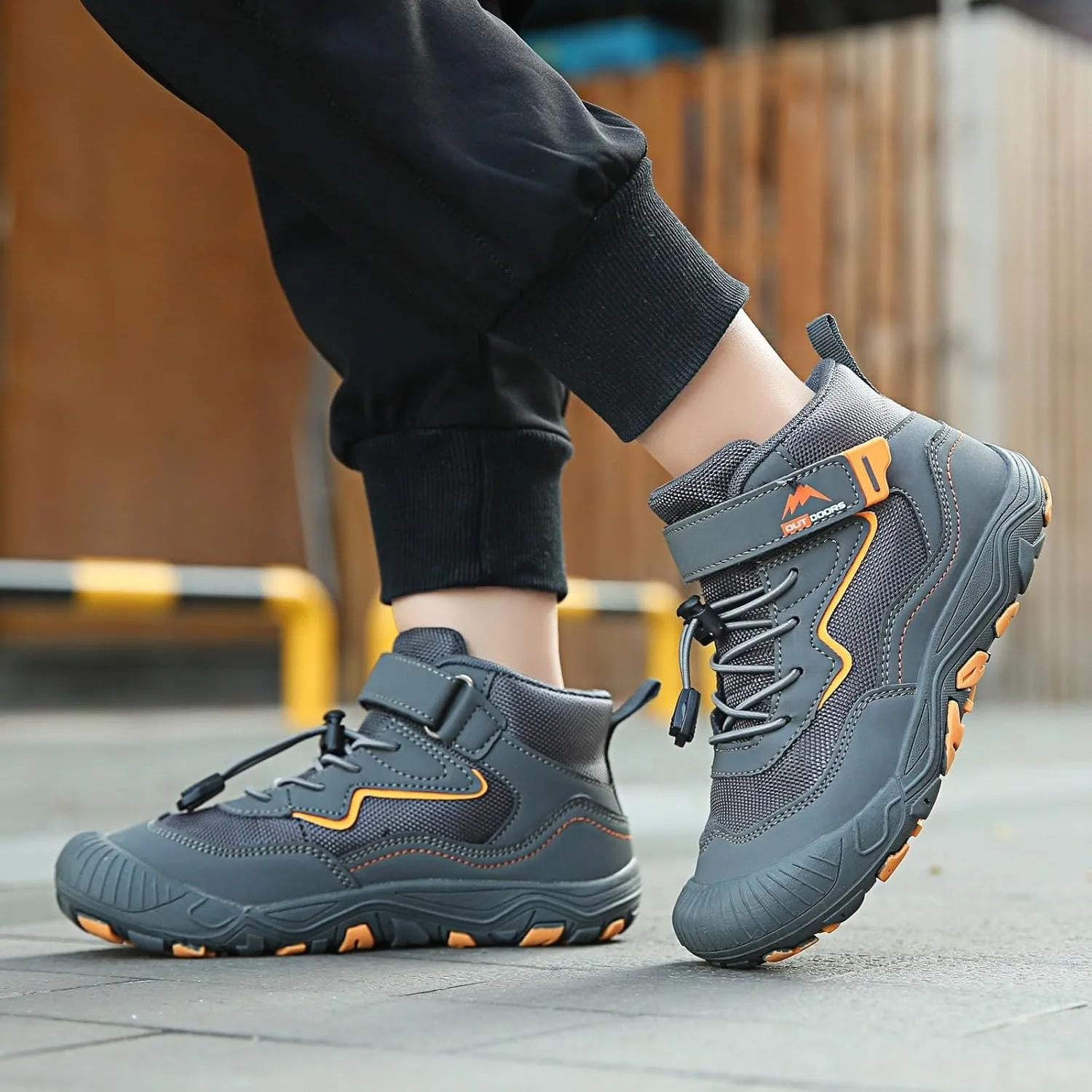 Lace-Up Open Toe Shoes For Childrens Kids Snow Boots Outdoor Sport Booties Fashion Breathable Rubber Boys Girls Sneaker