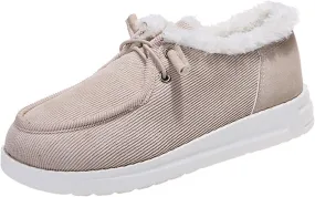Ladmiple Winter Boots For Women Cute Warm Fur Lined Snow Boots Slip On Comfortable Fashion Outdoor Short Ankle Booties