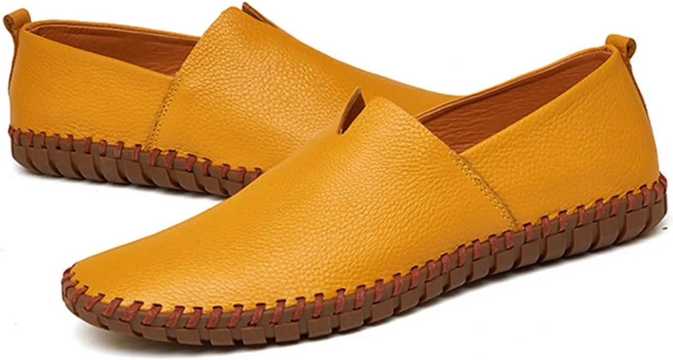 Mens Loafers & Slip-Ons Men's Slip On Loafers Fashion Breathable Flat Loafers Comfortable Slip Soft Sole Walking