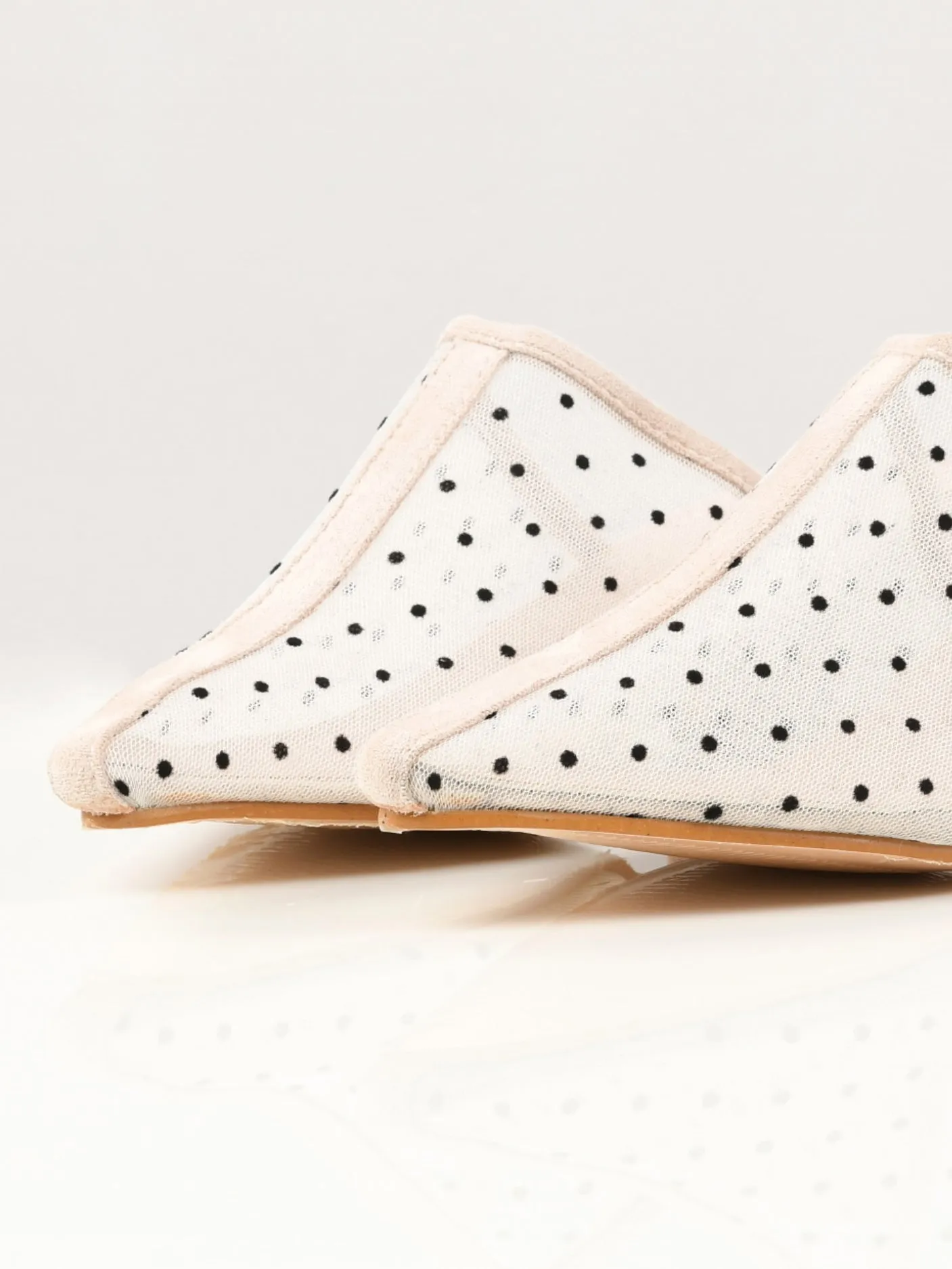 Net Block Heels - White