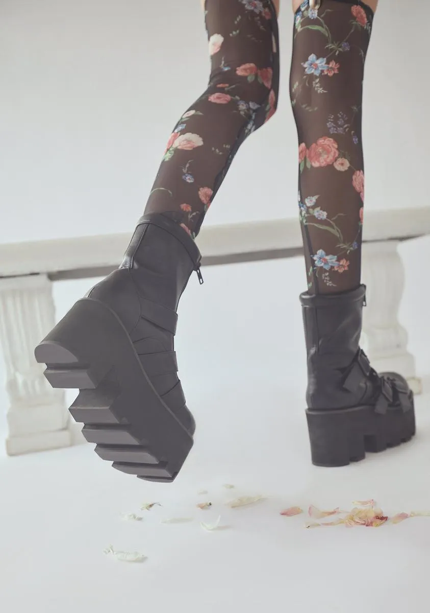 Noir Detroit Platform Boots