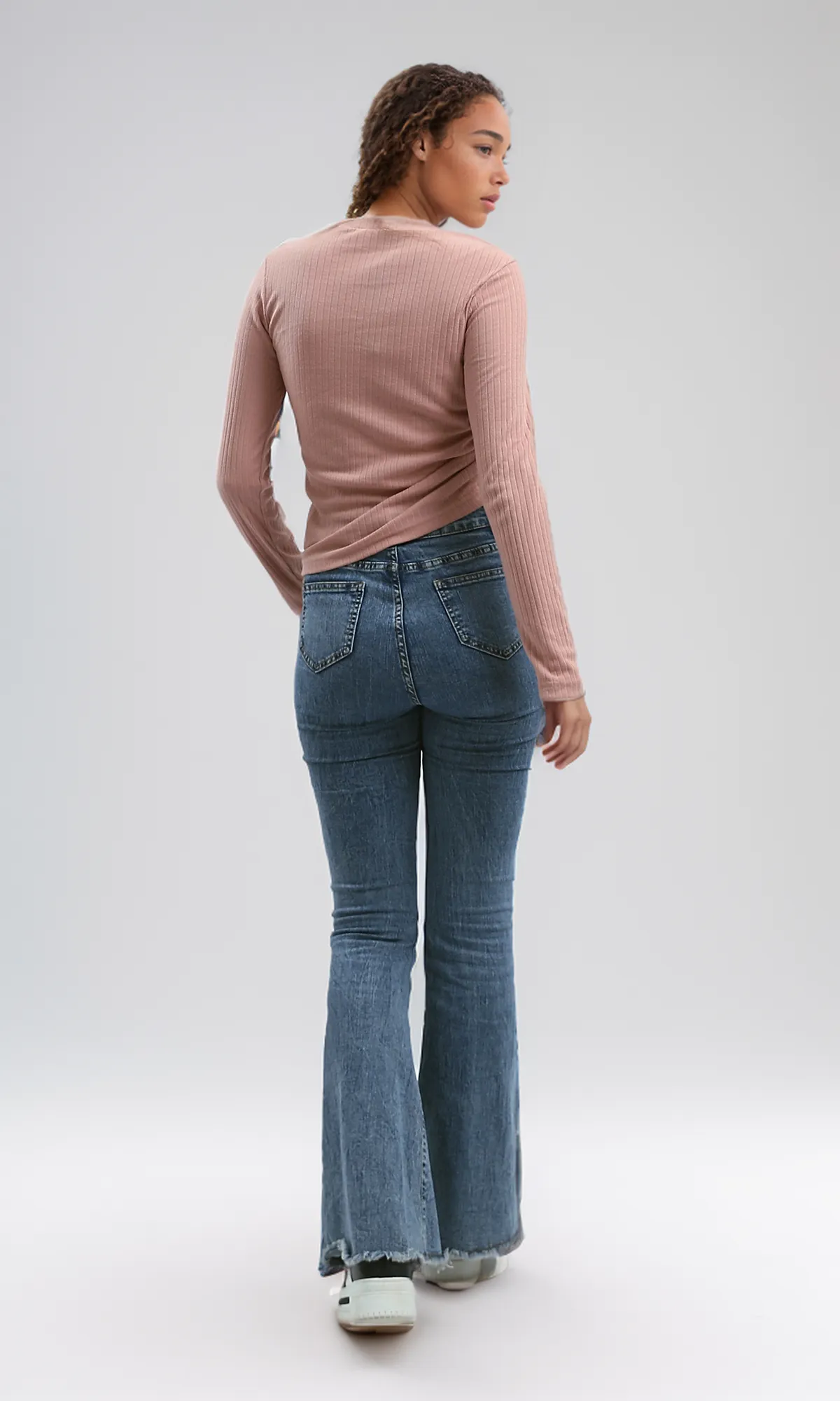 O189738 Long Sleeves Striped Pattern -Dark Simone