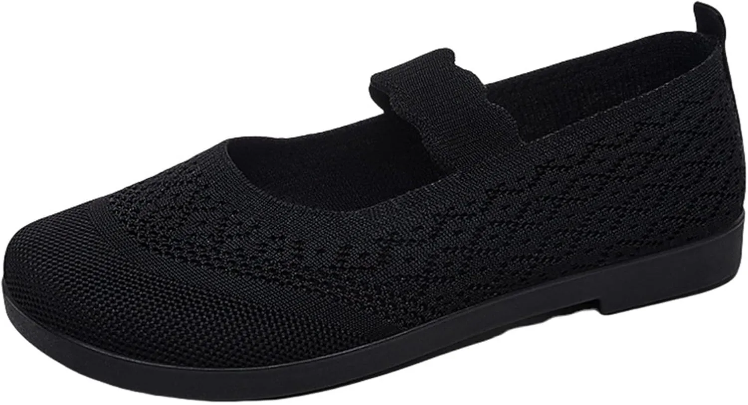 Orthowalk Shoes for Women Orthopedic Arch Support Woven Mesh Breathable Soft Sneakers Slip On Wide Width Low Heel Dress Shoes