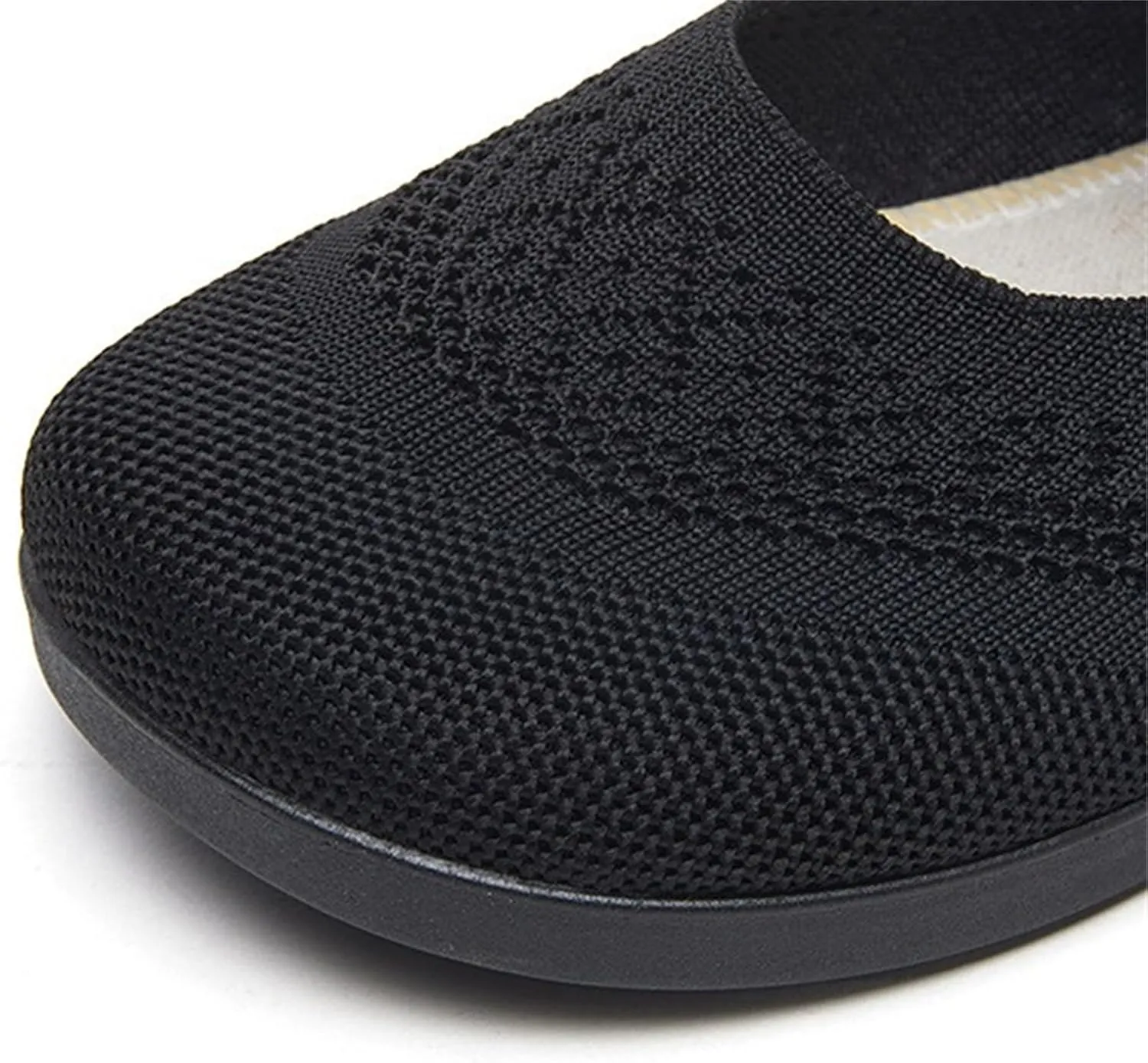 Orthowalk Shoes for Women Orthopedic Arch Support Woven Mesh Breathable Soft Sneakers Slip On Wide Width Low Heel Dress Shoes
