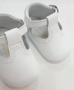 Pretty Originals White Unisex T Bar Soft Shoes