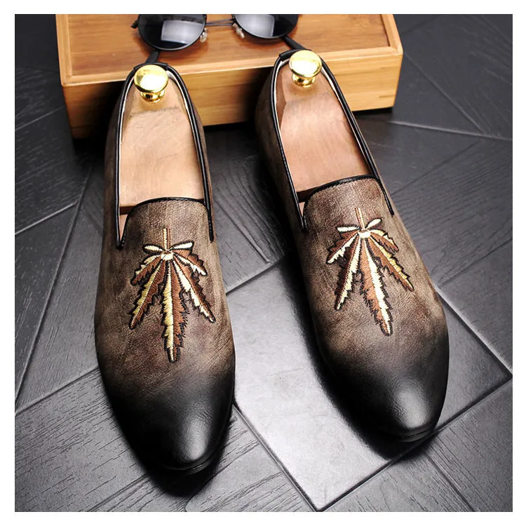 Retro pointed casual foot small leather shoes