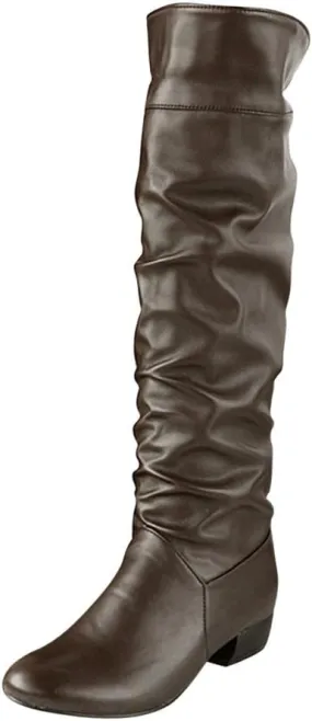 White Cowgirl Boots Pleated Thigh High Boots Low Block Heel Knee High Boots Over Knee Tall Long Bootie