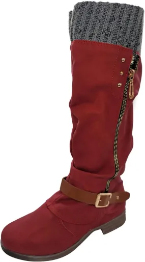 White Cowgirl Boots Suede Zipper Thigh High Boots Low Heels Knee High Boots Over Knee Tall Long Bootie