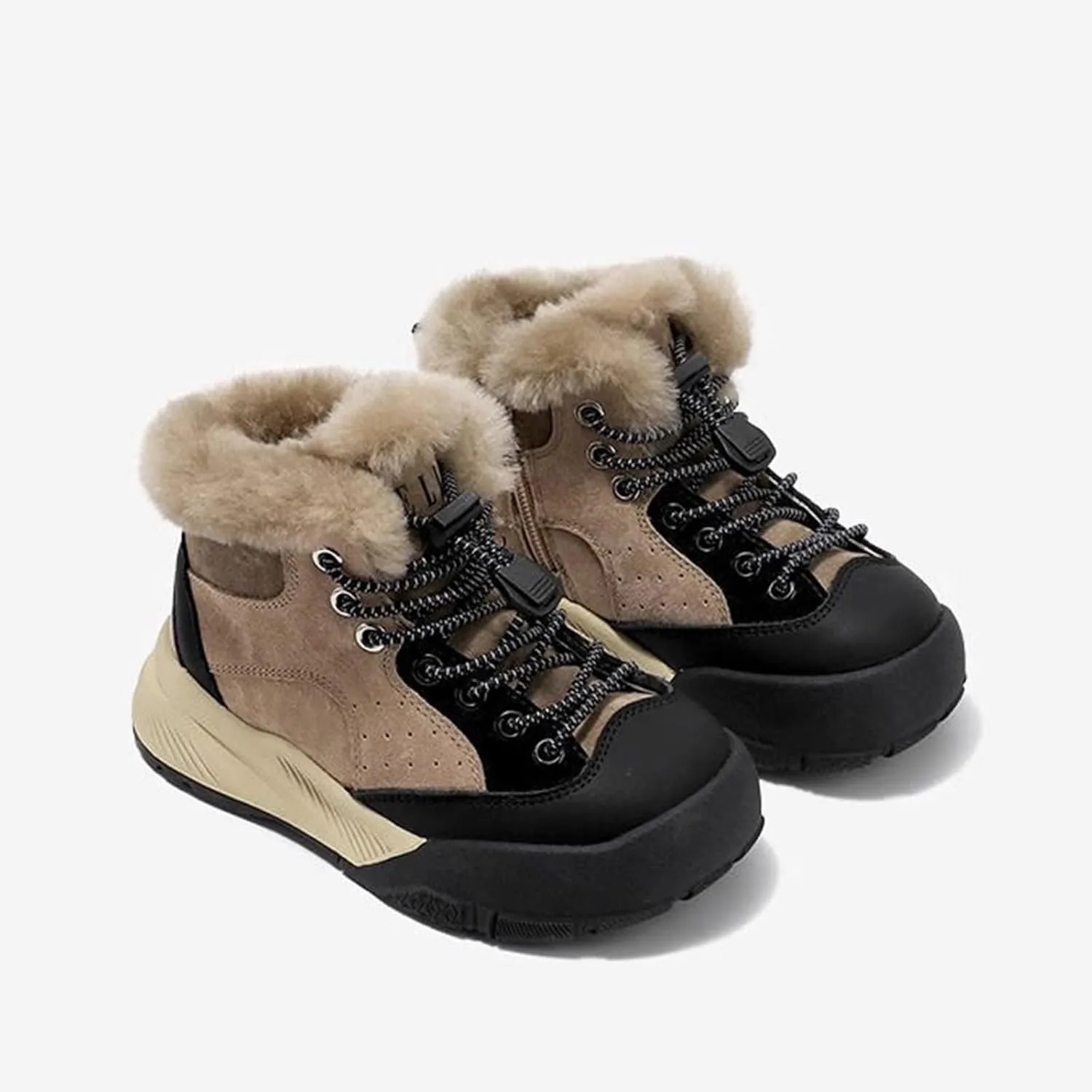 Winter Outdoor Faux Fr Snow Boots for Kids Fleece Plush Warm Furry Ankle Booties Boys Girls Baby Boots 1218 Months