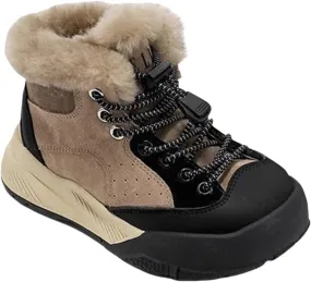 Winter Outdoor Faux Fr Snow Boots for Kids Fleece Plush Warm Furry Ankle Booties Boys Girls Baby Boots 1218 Months