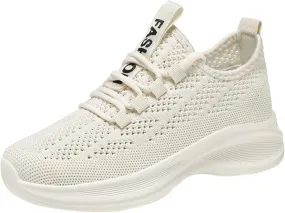 Women Walking Shoes Sock Sneakers Slip-On Breath Walking Shoes Women Jogging Men Casual Dress Shoes High Top Sneakers Steel Toe Tennis Shoe White Loafers