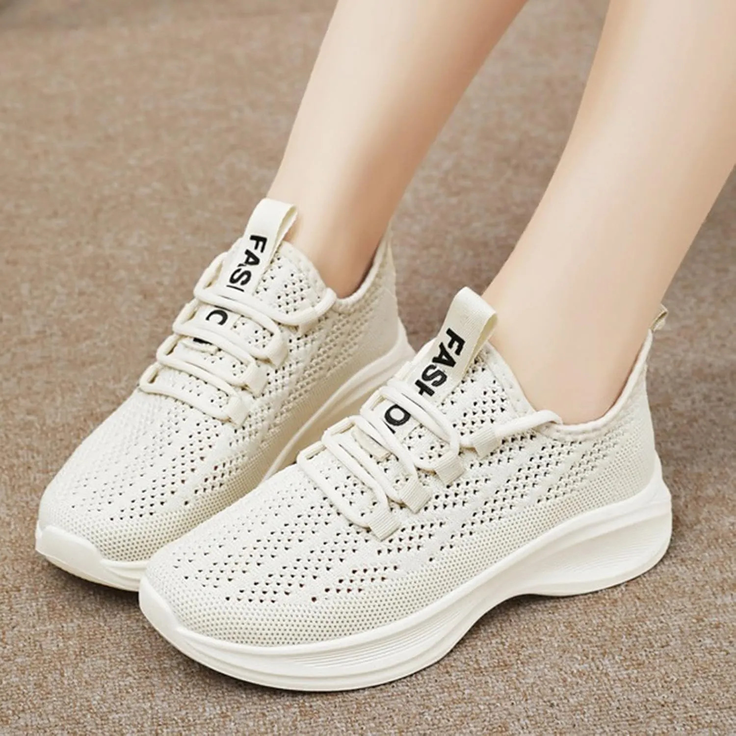 Women Walking Shoes Sock Sneakers Slip-On Breath Walking Shoes Women Jogging Men Casual Dress Shoes High Top Sneakers Steel Toe Tennis Shoe White Loafers