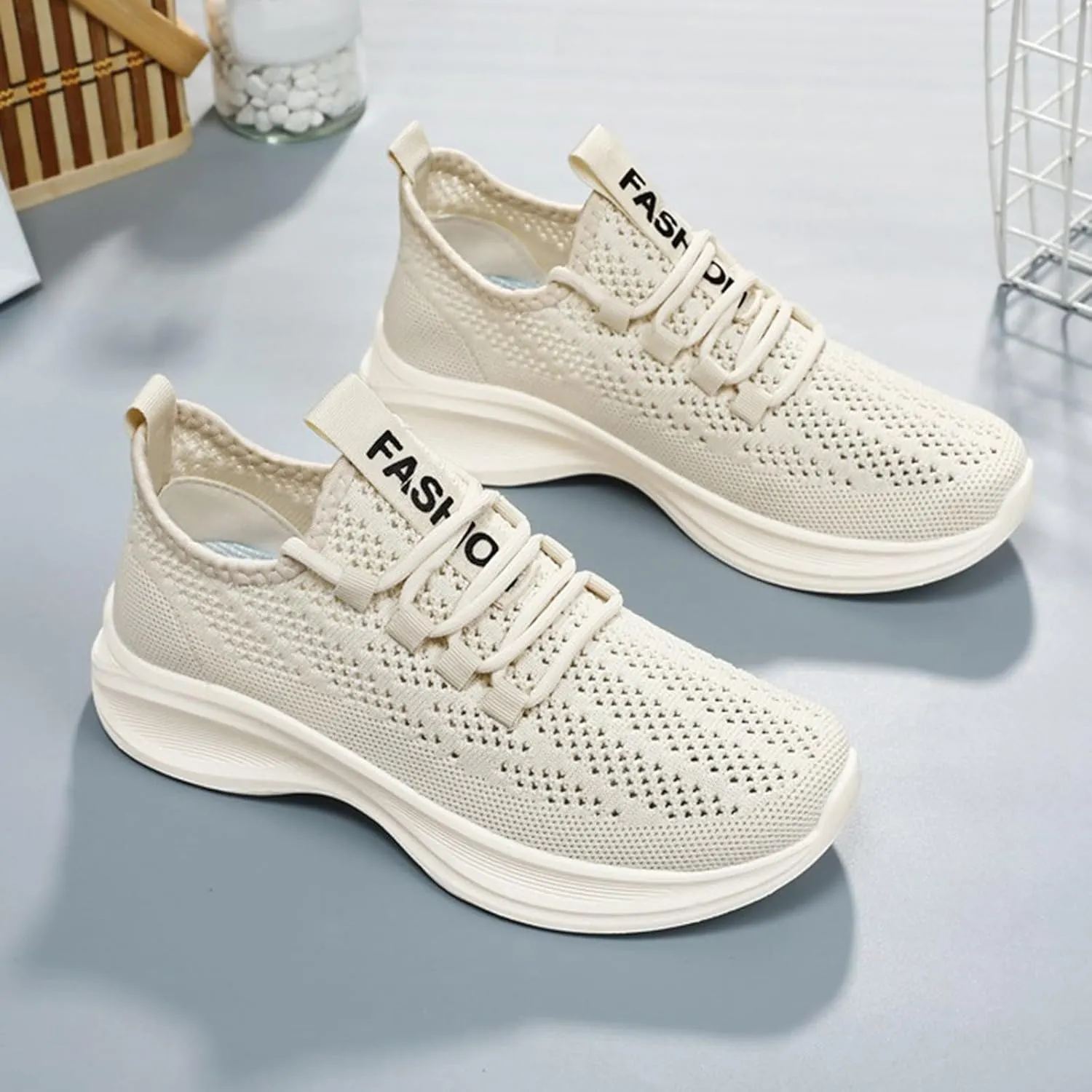 Women Walking Shoes Sock Sneakers Slip-On Breath Walking Shoes Women Jogging Men Casual Dress Shoes High Top Sneakers Steel Toe Tennis Shoe White Loafers