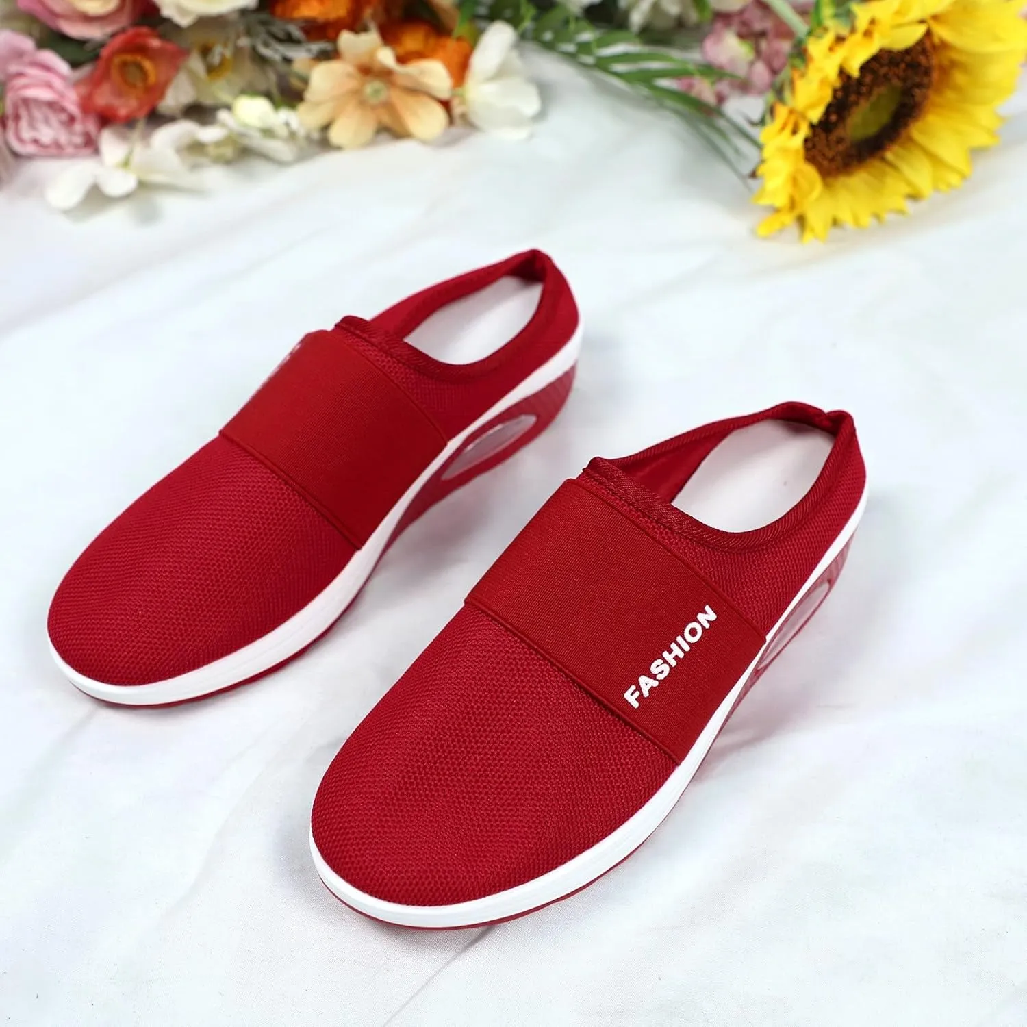 Women's Backless Walking Sneakers Summer Slip-on Running Shoes for Women Wide Dress Casual Shoes High Top Sneakers Black Tennis Shoe Loafers Casual Slip On
