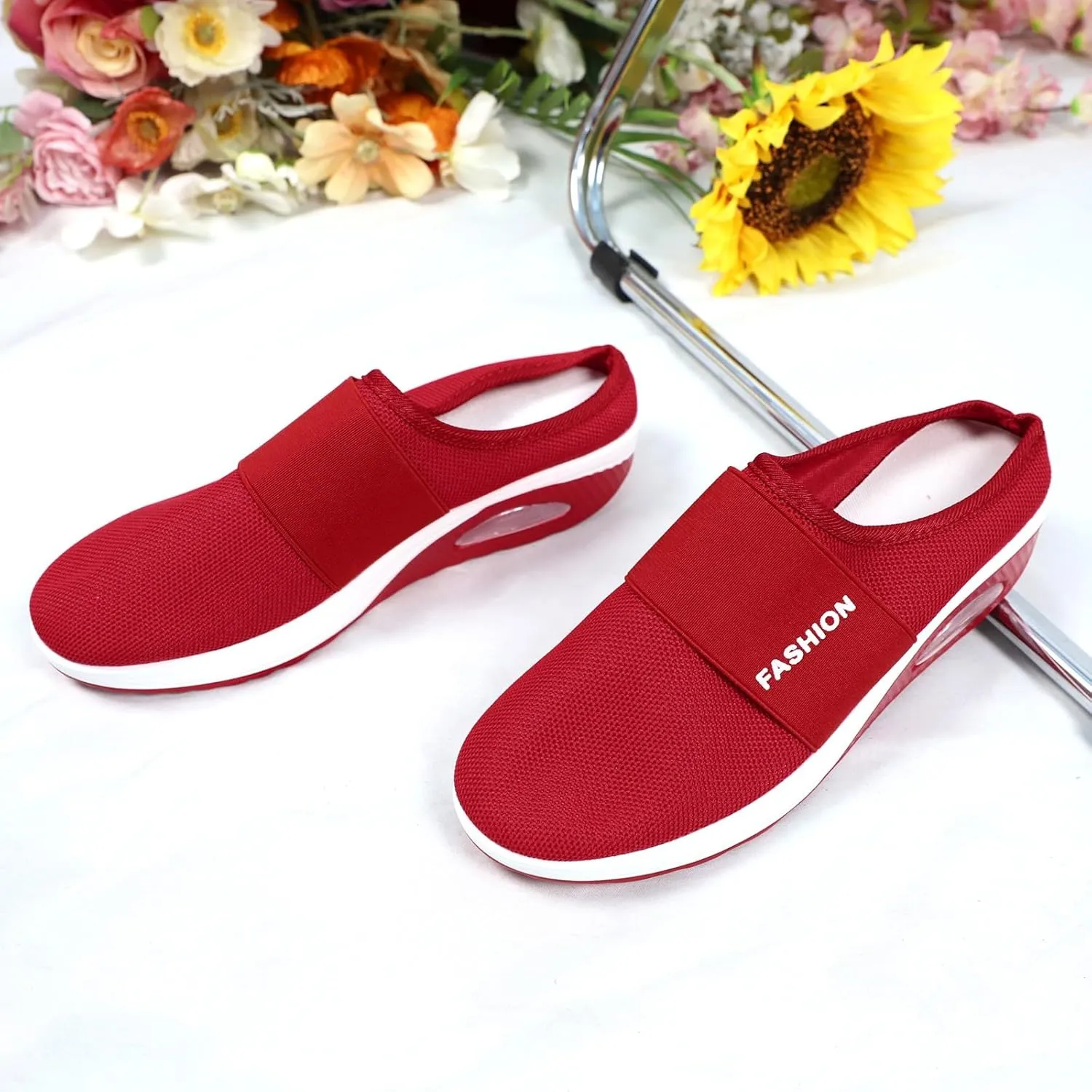 Women's Backless Walking Sneakers Summer Slip-on Running Shoes for Women Wide Dress Casual Shoes High Top Sneakers Black Tennis Shoe Loafers Casual Slip On