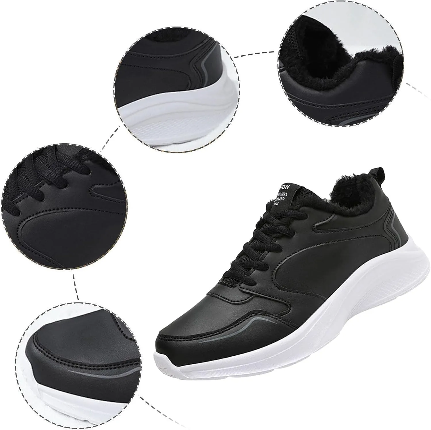 Women's Fleece Lined Warm Shoes Lightweight Lace Up Shoes Water Proof Insulated Winter Shoes Ankle Boots
