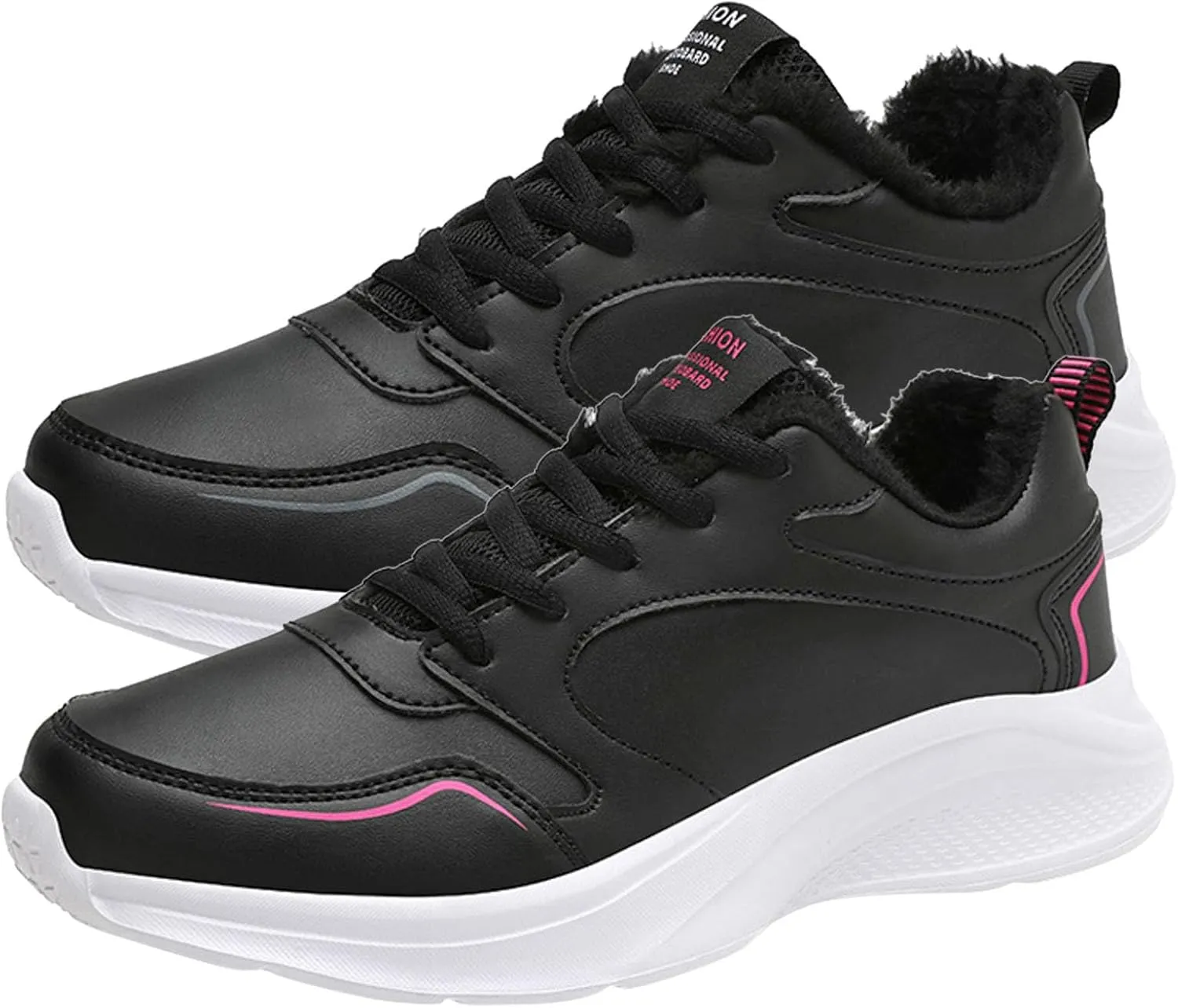 Women's Fleece Lined Warm Shoes Lightweight Lace Up Shoes Water Proof Insulated Winter Shoes Ankle Boots
