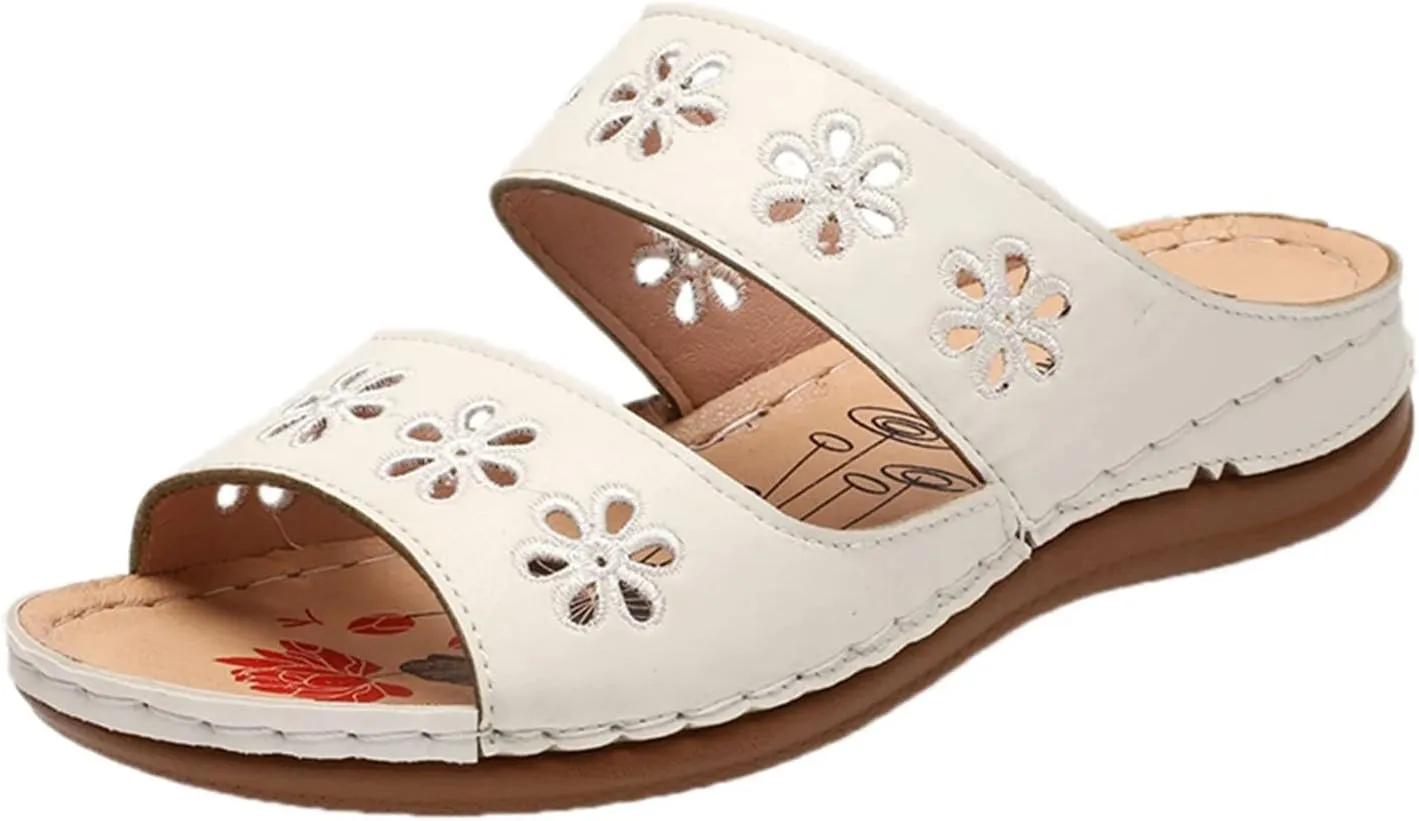 Womens Orthopedic Sandals Dress Orthopedic Womens Slides with Arch Support Plantar Fasciitis Slippers Women Indoor Orthotic Flip Flops for Women with Straps Womens Orthopedic Shoes with Arch Support
