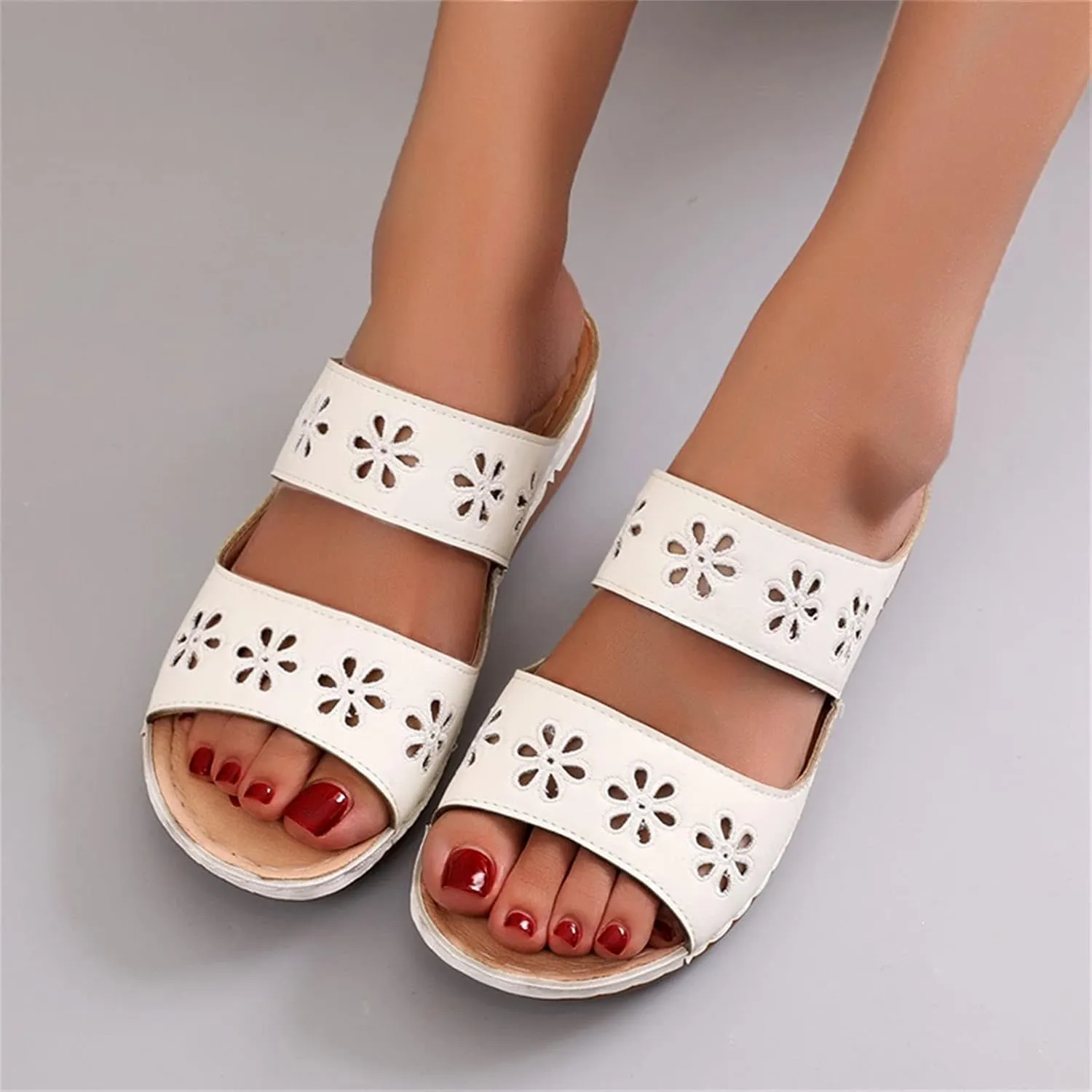 Womens Orthopedic Sandals Dress Orthopedic Womens Slides with Arch Support Plantar Fasciitis Slippers Women Indoor Orthotic Flip Flops for Women with Straps Womens Orthopedic Shoes with Arch Support